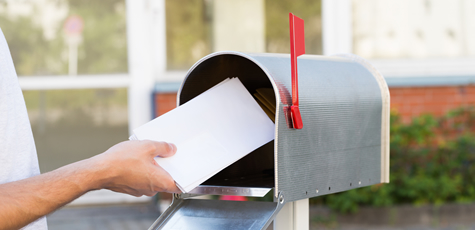 hand delivering mail