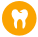 Gold icon of a tooth for Peoples Health Dental Benefit