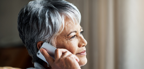 senior woman on phone