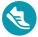 Teal circle with a shoe icon in the center denoting the Peoples Health fitness benefit