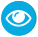 Blue circle with an eye denoting Peoples Health's vision benefit