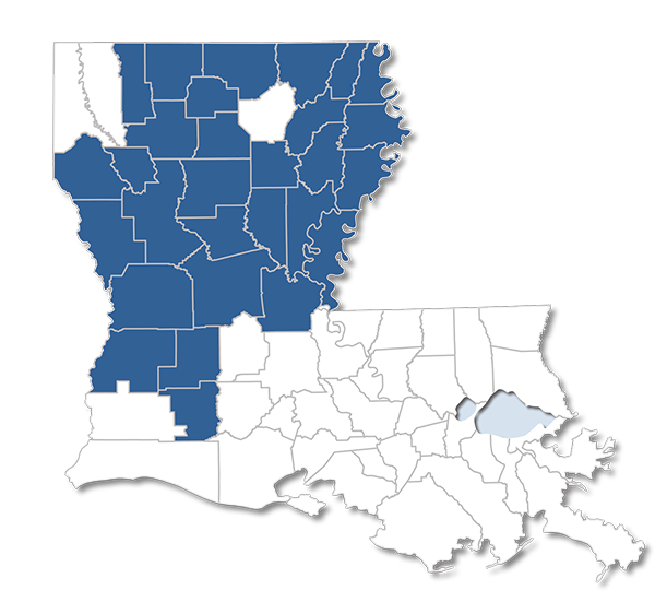 State map of Peoples Health Secure Choice #011 Parishes