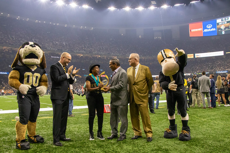 Peoples Health Honors Champion Dianna Riley Beasley at Saints Home Game