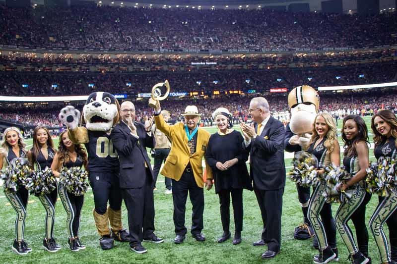 Peoples Health Honors Champion Coach Bob Stevens at Saints Home Game