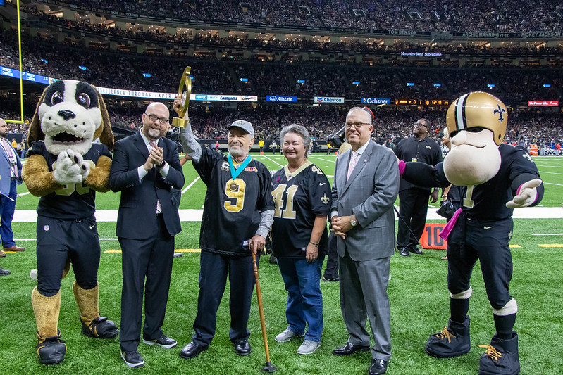 Peoples Health Honors Champion Dr. Juan Gershanik at Saints Home Game