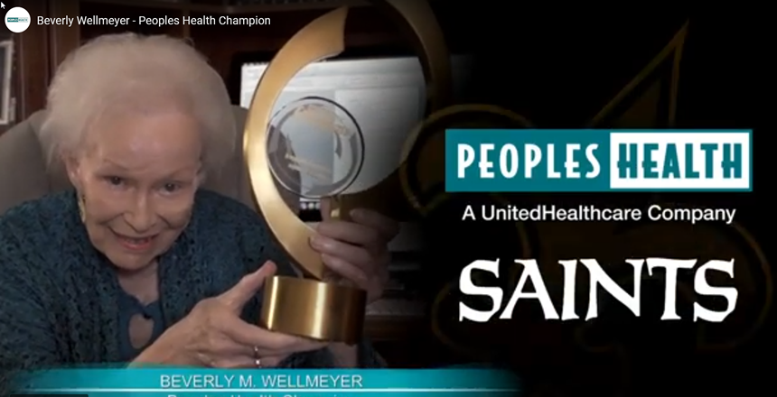 Peoples Health Honors Champion Beverly Wellmeyer at Saints Home Game