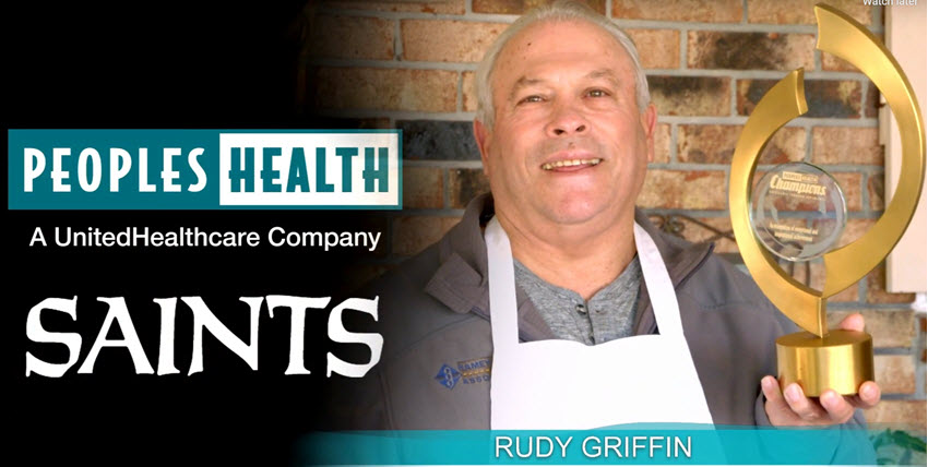 Peoples Health Honors Champion Rudy Griffin at Saints Home Game
