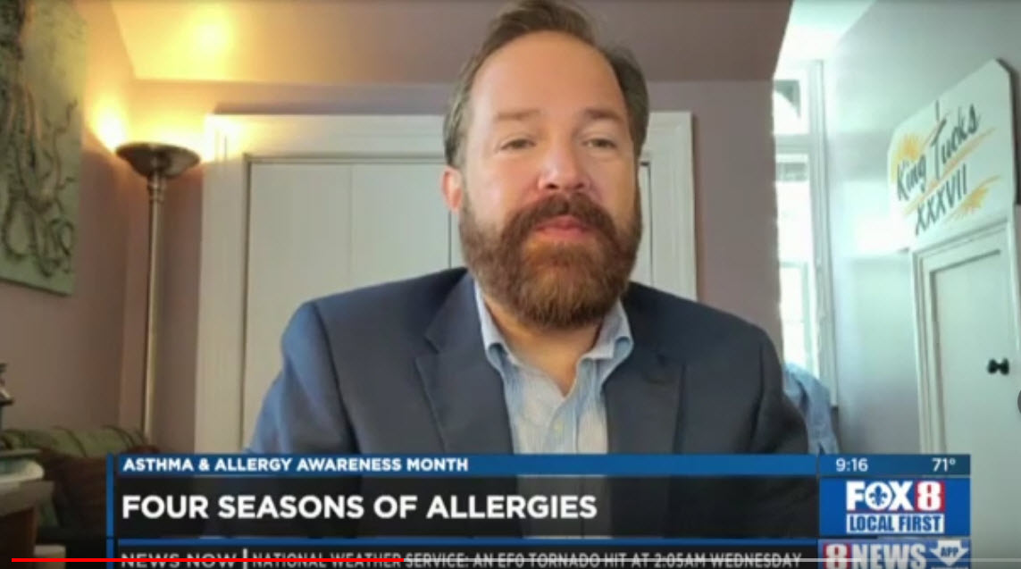 Four Seasons of Allergies – Dr. Brent Wallis on WVUE Fox 8 News