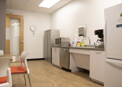 Interior photo of the Peoples Health Medicare Center kitchen area