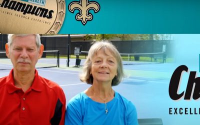 Peoples Health Honors Champions Martine and Nathan Naquin at Saints Home Game