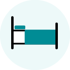 Icon of a bed