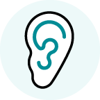 Icon of an ear