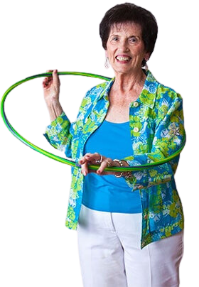 woman with hula hoop